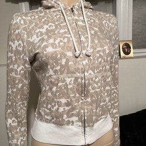 Leopard Animal Print SO lounge Life Favorite Sweatshirt Hoodie Thumb Hole XS